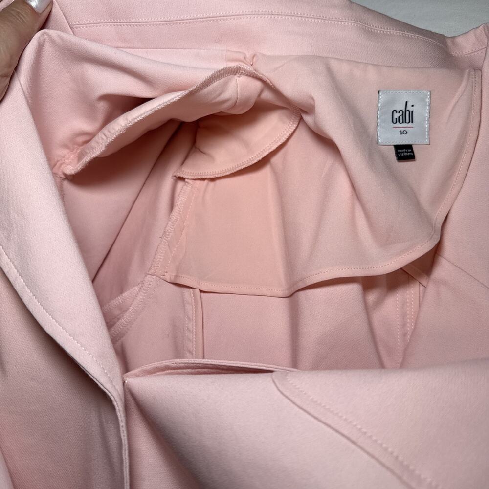CAbi Womens Size 10 Grace Pink Blazer Mid Length Structured 3 Button Jacket NWOT - Picture 10 of 16